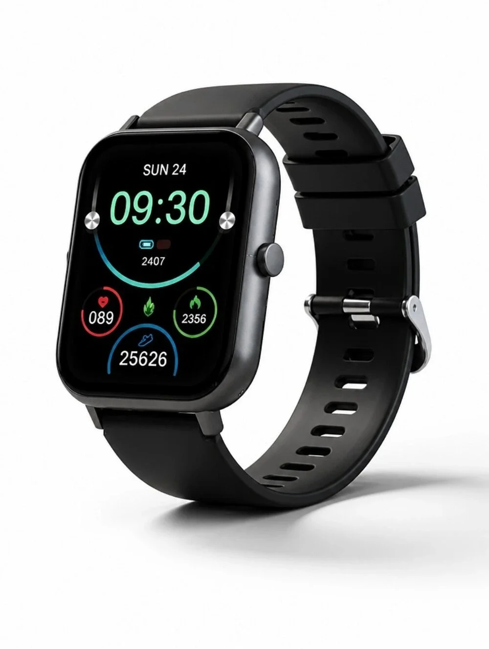 NIB ZL54C Smartwatch Bluetooth Call Fitness Tracker Waterproof Black